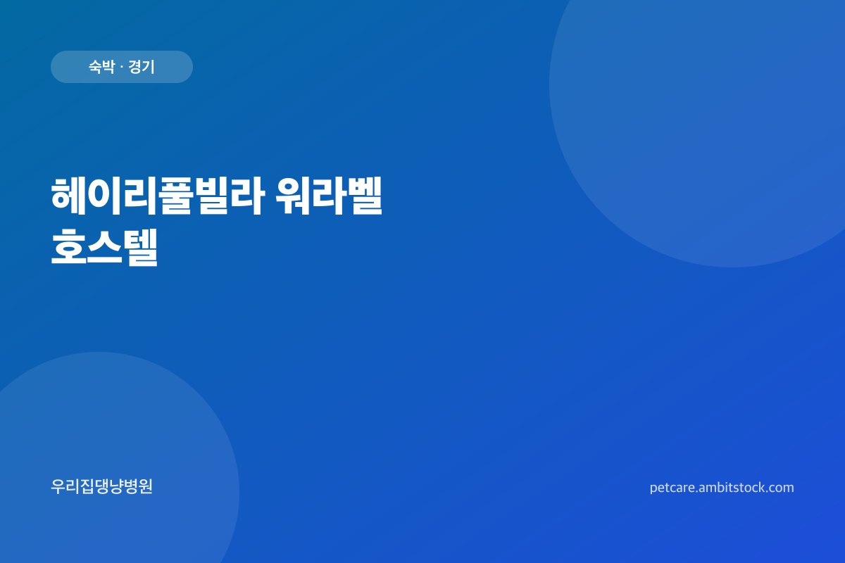 헤이리풀빌라 워라벨 호스텔