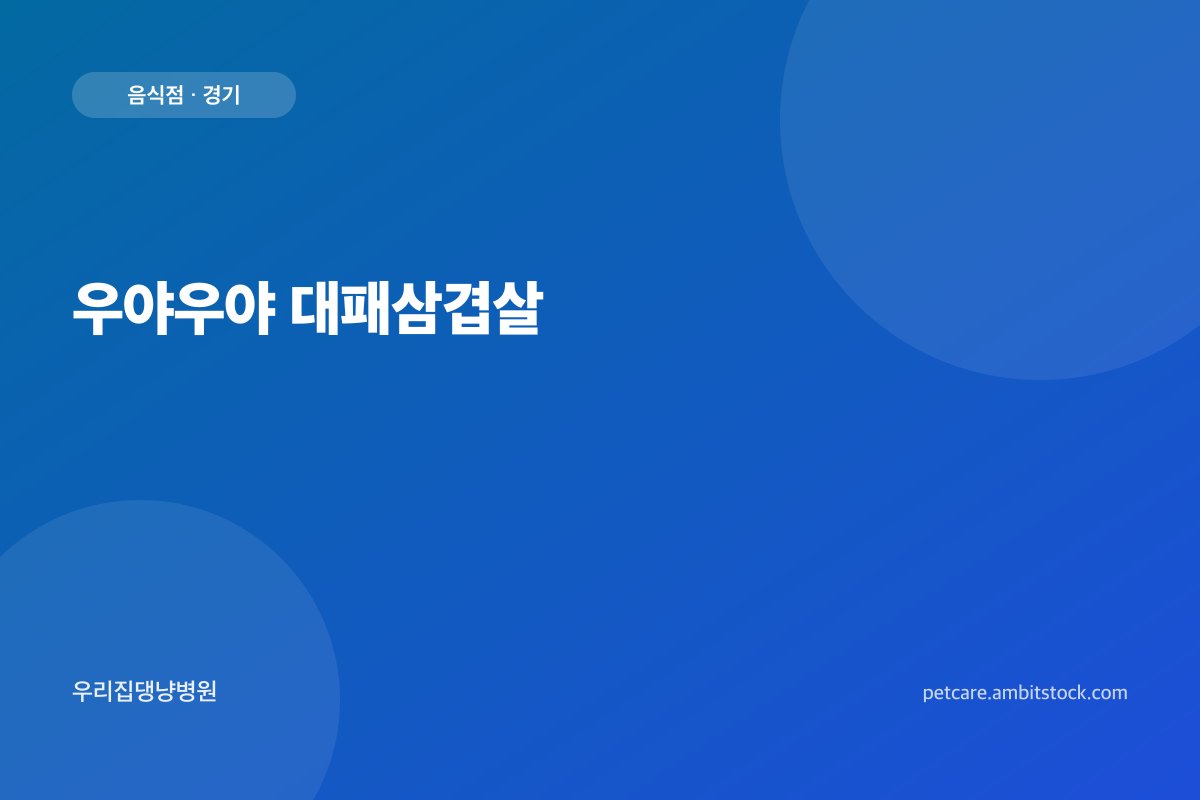 우야우야 대패삼겹살 매장