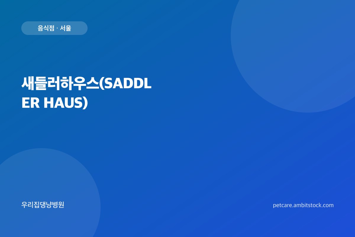 새들러하우스(SADDLER HAUS) 매장