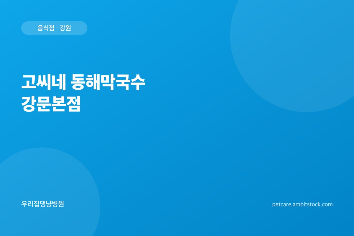 고씨네 동해막국수 강문본점