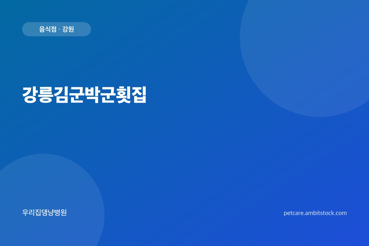 강릉김군박군횟집