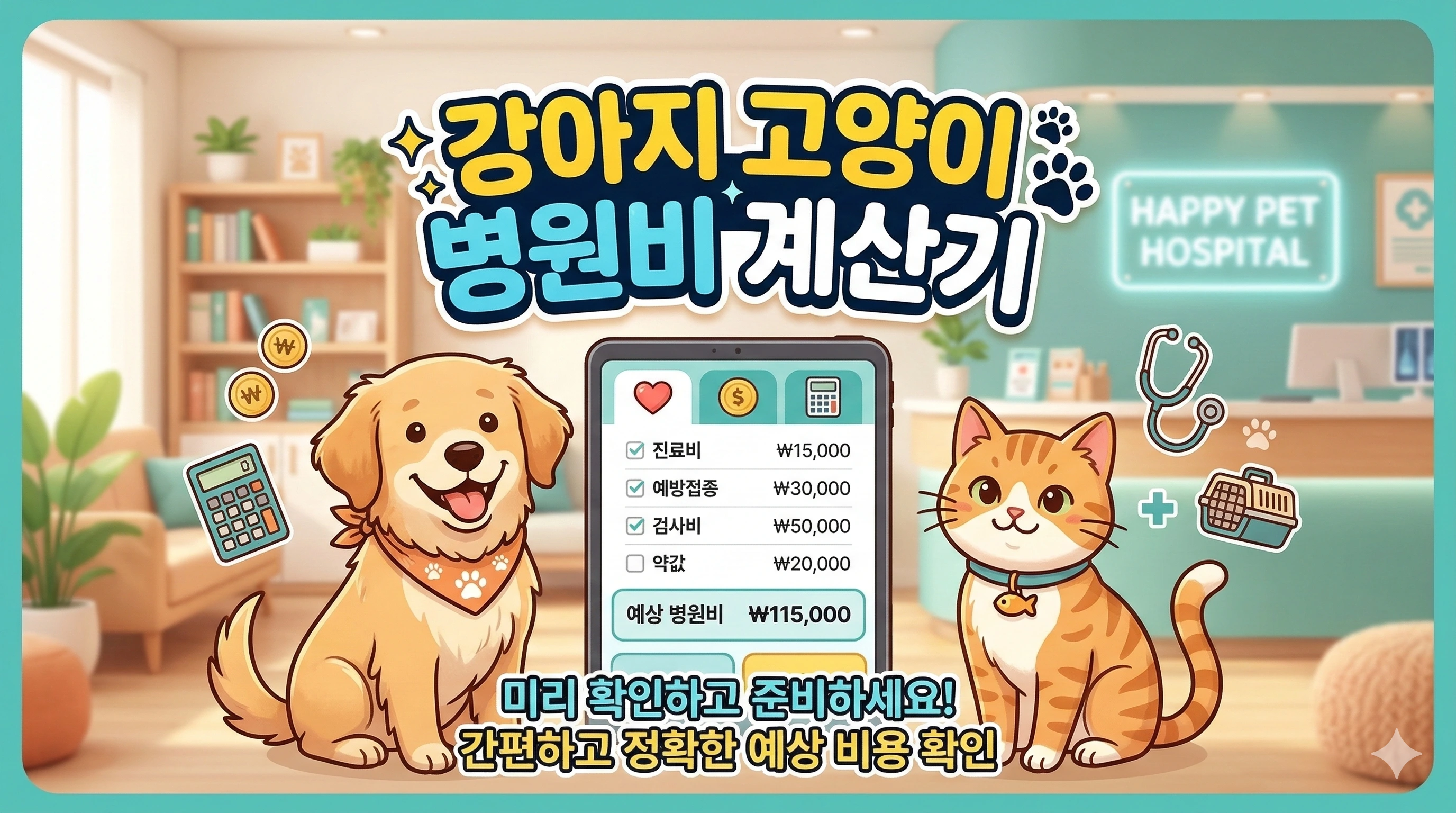 강아지 첫병원 방문비용